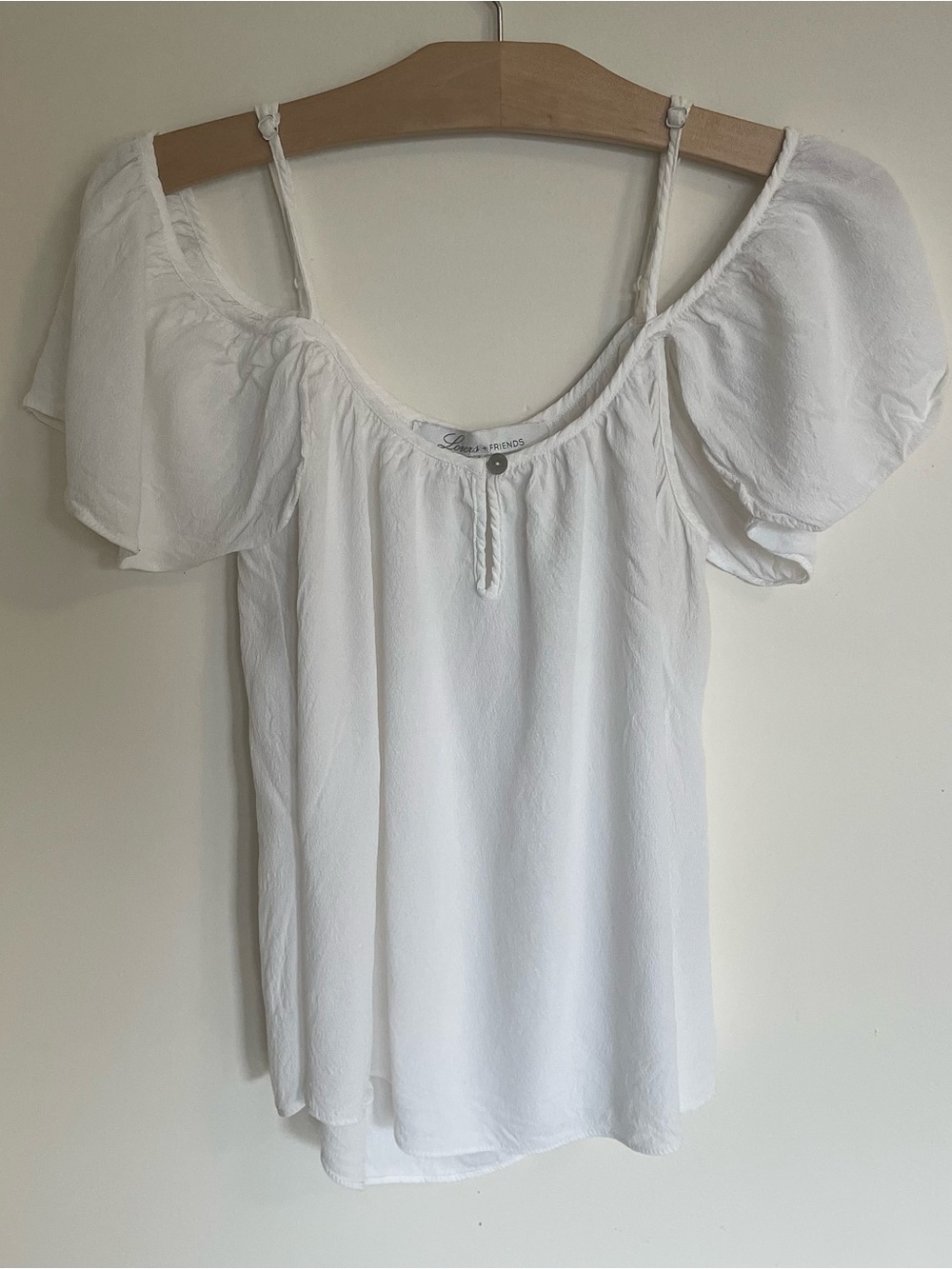 Lovers + Friends White Off-Shoulder Blouse